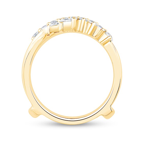 5/8 CT. T.w. Marquise and Round Certified Lab-Grown Diamond Solitaire Enhancer in 14K Gold (F/Vs2)