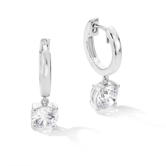 2 CT. T.w. Certified Lab-Grown Diamond Solitaire Dangle Hoop Earrings in 14K Gold (F/Vs2
