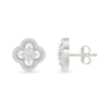 Thumbnail Image 2 of 1/3 CT. T.W. Certified Lab-Grown Diamond Vintage-Style Clover Stud Earrings in Sterling Silver (I/SI2)