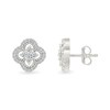 Thumbnail Image 3 of 1/3 CT. T.W. Certified Lab-Grown Diamond Vintage-Style Clover Stud Earrings in Sterling Silver (I/SI2)