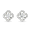 Thumbnail Image 4 of 1/3 CT. T.W. Certified Lab-Grown Diamond Vintage-Style Clover Stud Earrings in Sterling Silver (I/SI2)