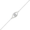 Thumbnail Image 1 of 1/10 CT. T.W. Multi-Diamond Evil Eye Bracelet in Sterling Silver - 7.5"