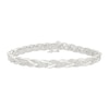 Thumbnail Image 3 of 1/10 CT. T.W. Diamond Braided Link Bracelet in Sterling Silver - 7.25"