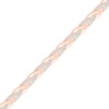 Thumbnail Image 1 of 1/10 CT. T.W. Diamond Braided Link Bracelet in Sterling Silver with 10K Rose Gold Plate - 7.25&quot;