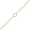 Thumbnail Image 1 of 1/5 CT. T.W. Certified Lab-Grown Diamond Circle Bracelet in Sterling Silver with 10K Gold Plate (I/SI2) - 7.5"