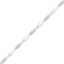 1/10 CT. T.W. Diamond Oval Link Bracelet in Sterling Silver - 7.5"