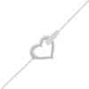 Thumbnail Image 1 of 1/10 CT. T.W. Diamond Interlocking Heart Bracelet in Sterling Silver - 7.5"