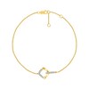 Thumbnail Image 2 of 1/10 CT. T.W. Diamond Interlocking Tilted Square Bracelet in Sterling Silver with 10K Gold Plate - 7.5&quot;