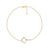 Thumbnail Image 3 of 1/10 CT. T.W. Diamond Interlocking Tilted Square Bracelet in Sterling Silver with 10K Gold Plate - 7.5&quot;