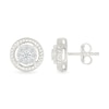 Thumbnail Image 2 of 1/4 CT. T.W. Certified Lab-Grown Multi-Diamond Rope-Textured Frame Stud Earrings in Sterling Silver (I/SI2)