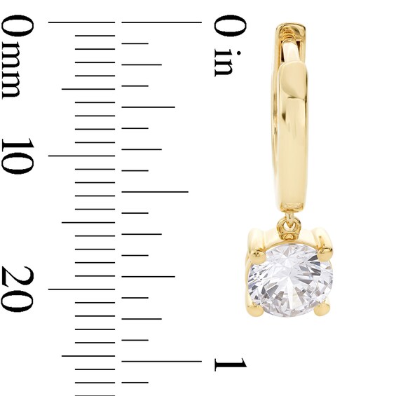 CT. T.w. Certified Lab-Grown Diamond Solitaire Dangle Hoop Earrings in 14K Gold (F/Vs2