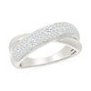 Thumbnail Image 1 of 1/2 CT. T.W. Certified Lab-Grown Diamond Crossover Ring in Sterling Silver (I/SI2)