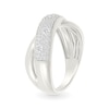 Thumbnail Image 3 of 1/2 CT. T.W. Certified Lab-Grown Diamond Crossover Ring in Sterling Silver (I/SI2)