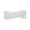 Thumbnail Image 4 of 1/2 CT. T.W. Certified Lab-Grown Diamond Crossover Ring in Sterling Silver (I/SI2)