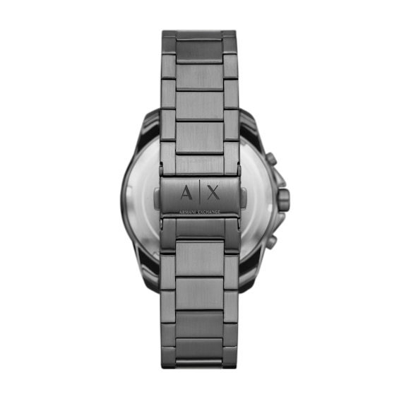 Menâs Armani Exchange Spencer Gunmetal Grey IP Chronograph Watch with Textured Black Dial (Model: Ax1959)