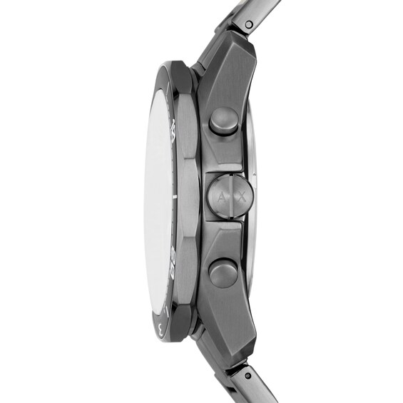 Menâs Armani Exchange Spencer Gunmetal Grey IP Chronograph Watch with Textured Black Dial (Model: Ax1959)