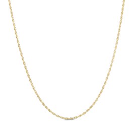 1.6mm Glitter Rope Chain Necklace in Solid 10K Gold - 16"