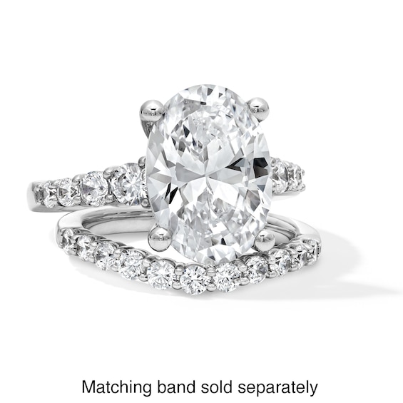 5-3/4 CT. T.w. Oval Certified Lab-Grown Diamond Graduated Shank Engagement Ring in 14K Gold (F/Vs2