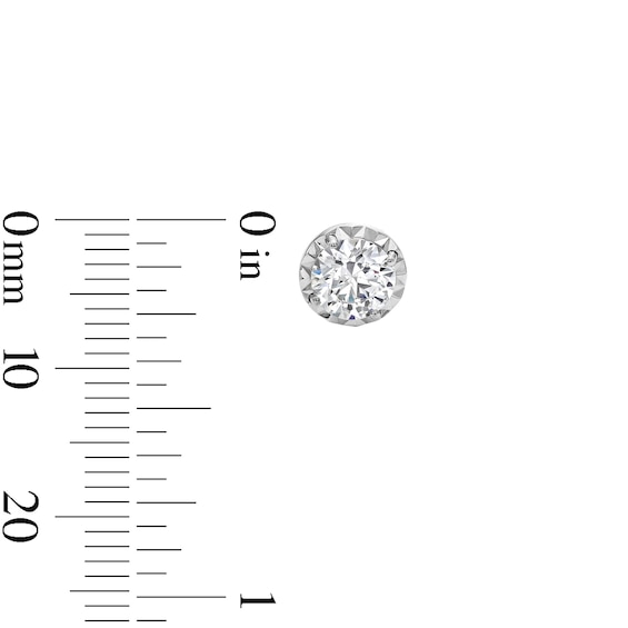 1 CT. T.w. Certified Lab-Created Diamond Miracle Solitaire Stud Earrings in 14K White Gold (F/Vs2)