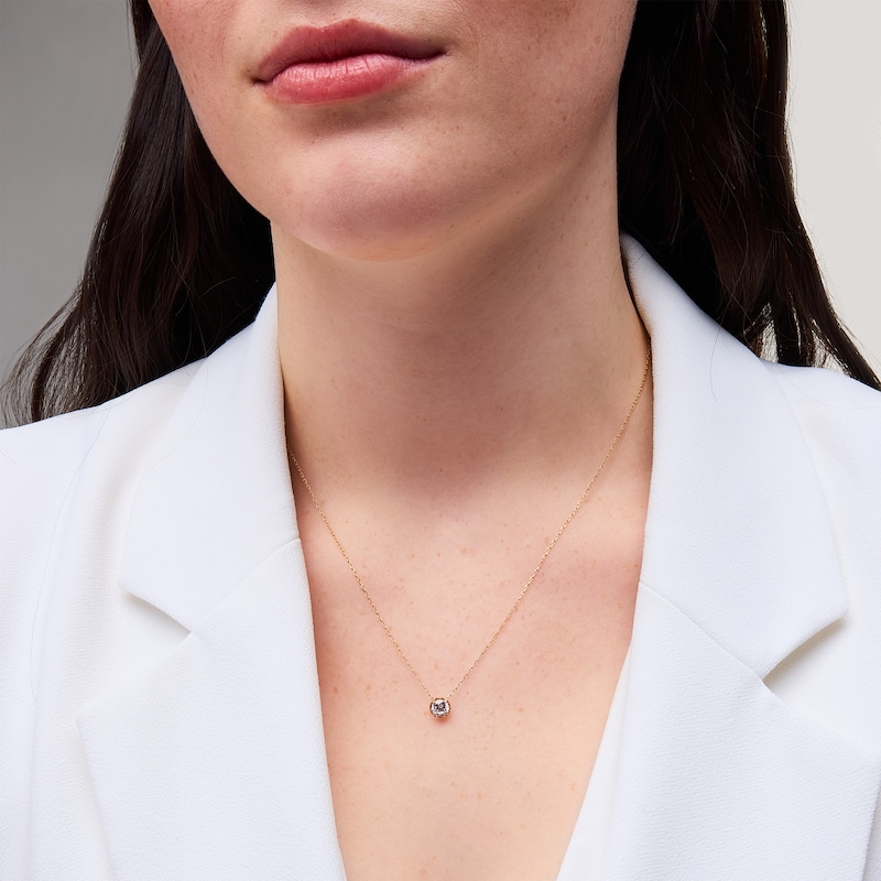 Main Image 2 of 1/2 CT. Certified Lab-Grown Diamond Miracle Solitaire Necklace in 14K Gold (F/VS2) - 19"