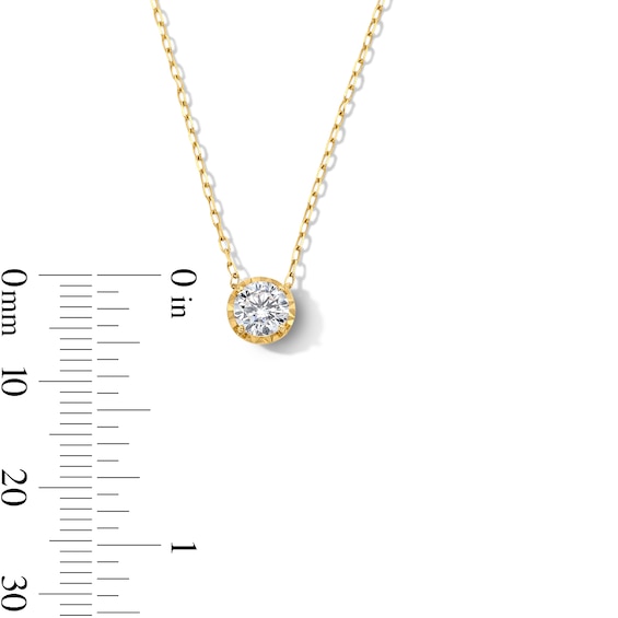 1/ CT. Certified Lab-Grown Diamond Miracle Solitaire Necklace in 14K Gold (F/Vs2