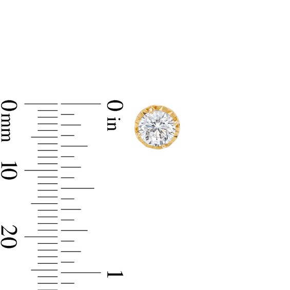 1 CT. T.w. Certified Lab-Created Diamond Miracle Solitaire Stud Earrings in 14K Gold (F/Vs2)
