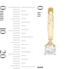 Thumbnail Image 3 of 3/8 CT. T.W. Diamond Miracle Solitaire Dangle Hoop Earrings in 10K Gold (I/I2)