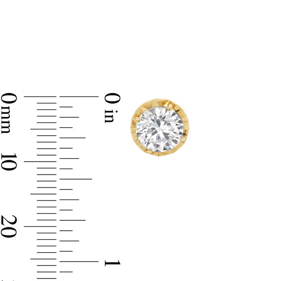 2 CT. T.w. Certified Lab-Grown Diamond Miracle Solitaire Stud Earrings in 14K Gold (F/Vs2)
