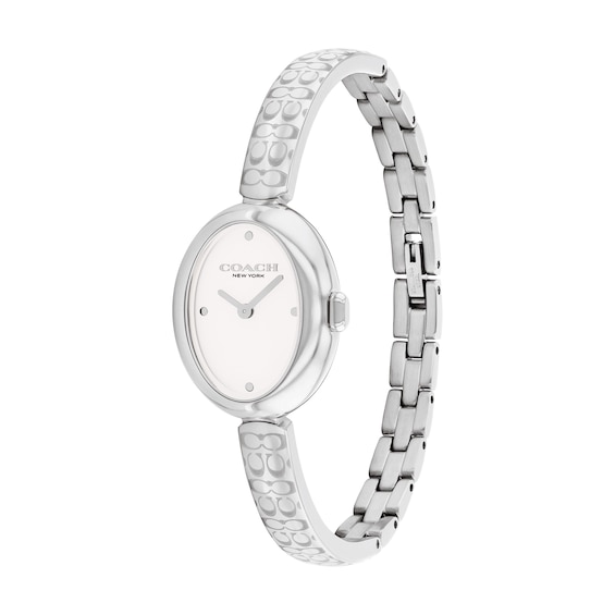 Ladies' Coach Sammy Bangle Watch with Oval White Dial (Model: 14504483)