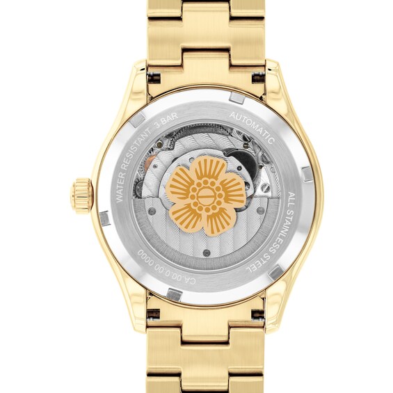 Ladies' Coach Brooks Crystal Accent Gold-Tone IP Automatic Watch with Gold-Tone Dial (Model: 14504527)