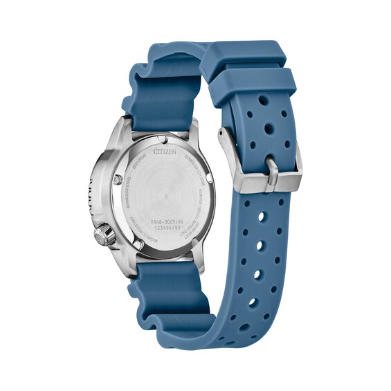Ladies' Citizen Eco-DriveÂ® Promaster Dive Blue Rubber Strap Watch with Blue Dial (Model: Eo2027-09L)