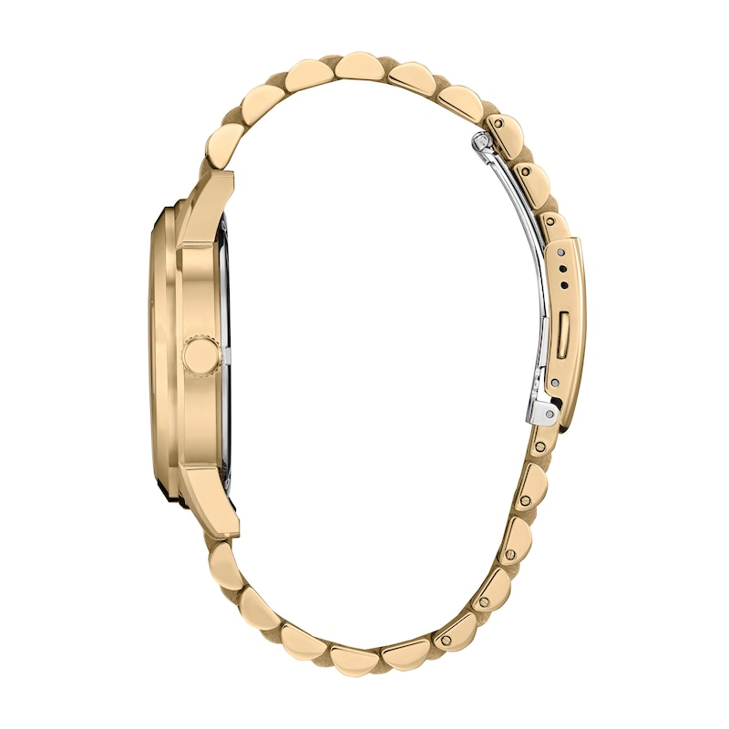 Main Image 2 of Men’s Citizen Eco-Drive® Dress Classic Rolan Gold-Tone IP Watch with Black Dial (Model: AW0152-58H)