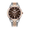 Thumbnail Image 1 of Men’s Citizen Eco-Drive® Dress Classic Rolan Two-Tone IP Watch with Brown Dial (Model: AW0156-57X)