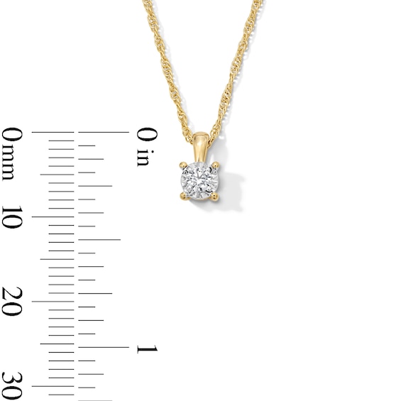 1/10 CT. Diamond Miracle Solitaire Pendant in Sterling Silver with 14K Gold Plate (J/I3)
