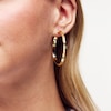 Thumbnail Image 2 of 40.0mm Knife Edge Hoop Earrings in Hollow 10K Gold