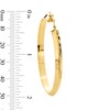 Thumbnail Image 3 of 40.0mm Knife Edge Hoop Earrings in Hollow 10K Gold