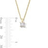 Thumbnail Image 4 of 1/10 CT. Princess-Cut Diamond Miracle Solitaire Pendant in Sterling Silver with 14K Gold Plate (J/I3)