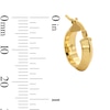 Thumbnail Image 3 of 10.0mm Knife Edge Hoop Earrings in Hollow 10K Gold
