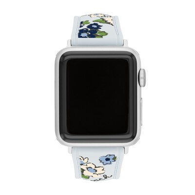 Coach Women\'s Leather Apple Watch Strap: Light Blue With Silver Butterfly Charm Coach | Accessories | Coach Womens Leather Apple Watch Strap  main image 3