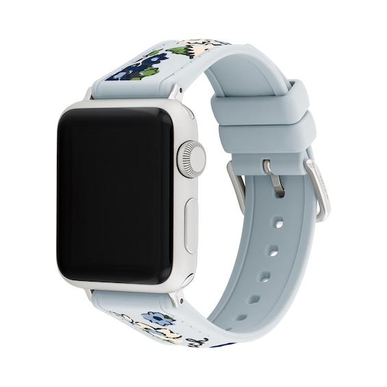 Ladiesâ Coach Apple Watch Straps Flowers Interchangeable Replacement Band Smart Watch Attachment (Model