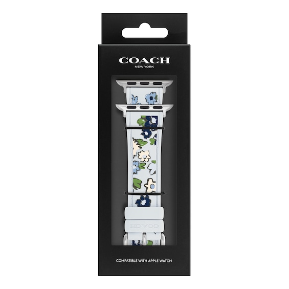 Ladiesâ Coach Apple Watch Straps Flowers Interchangeable Replacement Band Smart Watch Attachment (Model