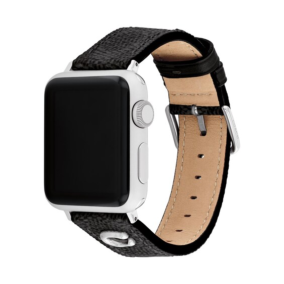 Ladies' Coach Apple Watch Straps Leather Interchangeable Replacement Band Smart Watch Attachment (Model