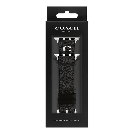 Ladies' Coach Apple Watch Straps Leather Interchangeable Replacement Band Smart Watch Attachment (Model