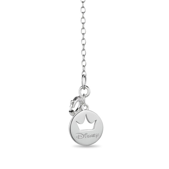 Collectorâs Edition Enchanted Disney Snow White Live Action Garnet and Diamond Pendant in Sterling Silver and Rose Gold