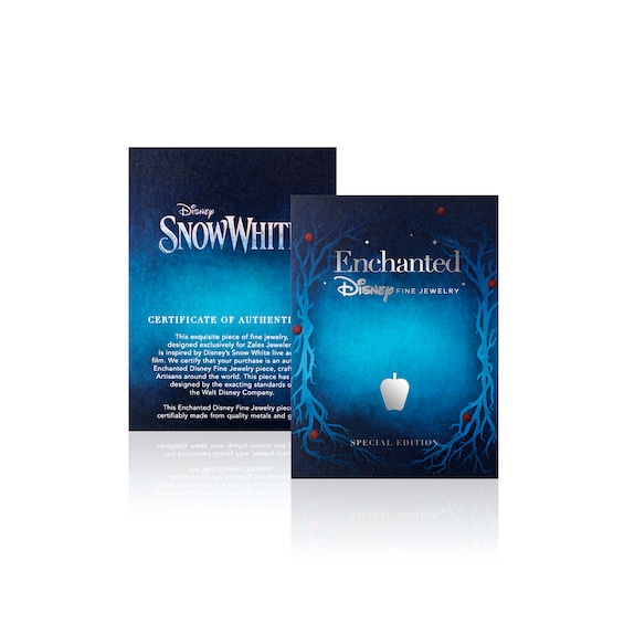 Collectorâs Edition Enchanted Disney Snow White Live Action Garnet and Diamond Pendant in Sterling Silver and Rose Gold
