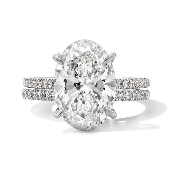 5-5/8 CT. T.w. Oval Certified Lab-Grown Diamond Bridal Set in 14K Gold (F/Vs2
