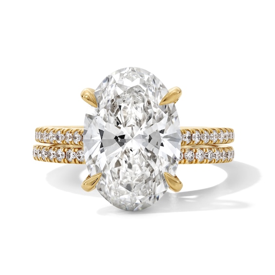 5-5/8 CT. T.w. Oval Certified Lab-Grown Diamond Bridal Set in 14K Gold (F/Vs2)