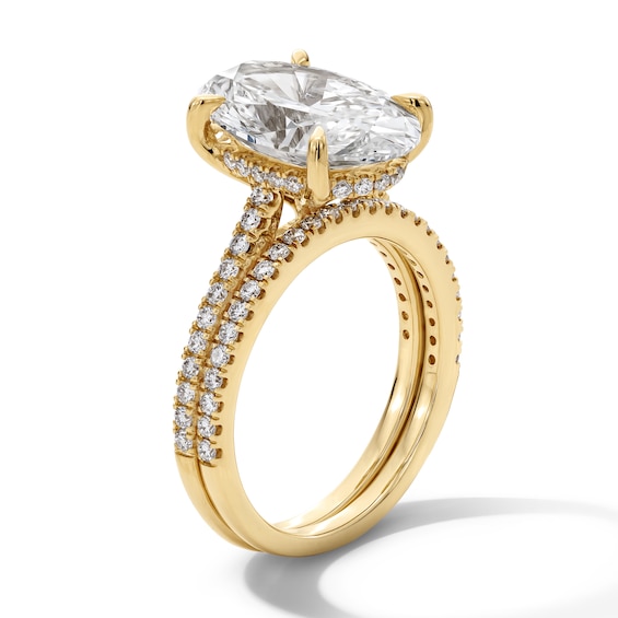 5-5/8 CT. T.w. Oval Certified Lab-Grown Diamond Bridal Set in 14K Gold (F/Vs2)