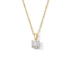 Thumbnail Image 1 of 1/4 CT. Diamond Miracle Solitaire Pendant in Sterling Silver with 14K Gold Plate (J/I3)