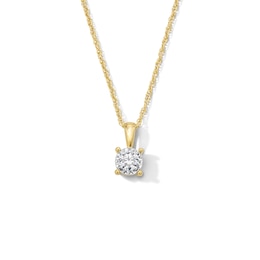 1/4 CT. Diamond Miracle Solitaire Pendant in Sterling Silver with 14K Gold Plate (J/I3)